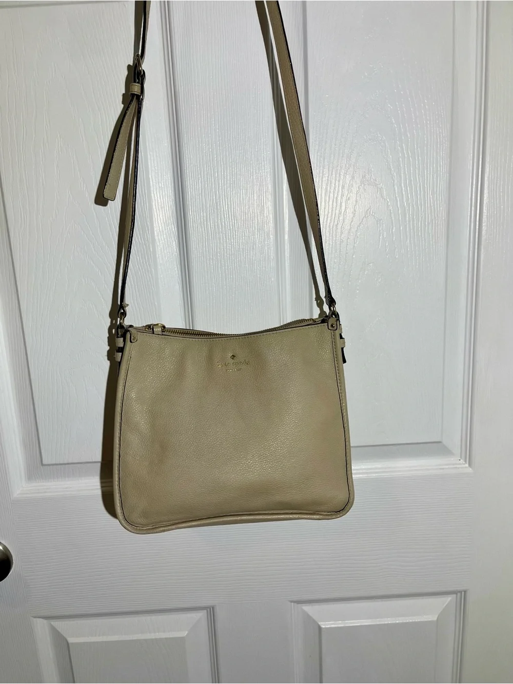 Kate Spade Tan Pebbled Leather Shoulder Crossbody Bag